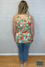 Lucy Criss Cross Back Tank - Orange Watercolour Tops & Sweaters