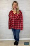 Mary Plaid Top - Red Tops &amp; Sweaters