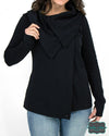 ***pre-Sale*** Grace And Lace Fleece Wrap Up - Black Tops &amp; Sweaters