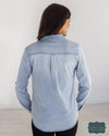 ***pre-Sale*** Grace And Lace Stretch Chambray Button Up - Light Wash Tops &amp; Sweaters