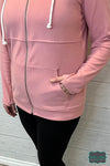 Sierra Zip Up Hoodie - Pink Tops &amp; Sweaters